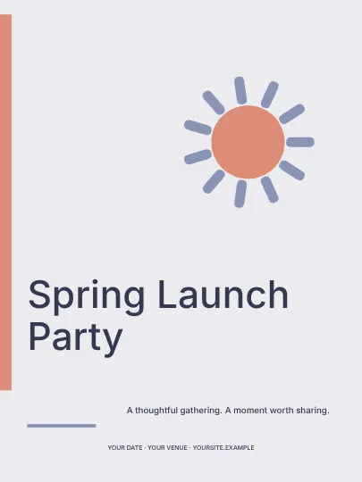 Spring Launch Party · Signal invitation template