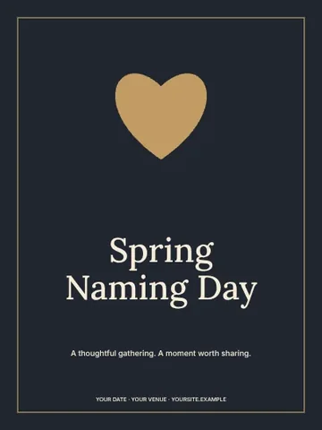 Spring Naming Day · Frame invitation template
