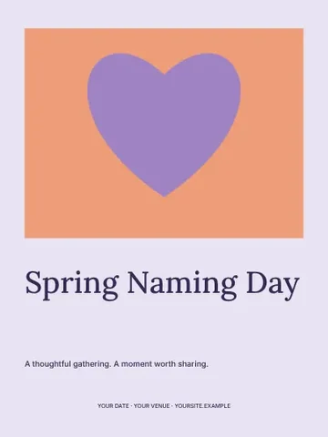 Spring Naming Day · Gallery invitation template