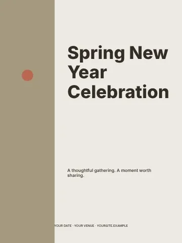Spring New Year Celebration · Column invitation template