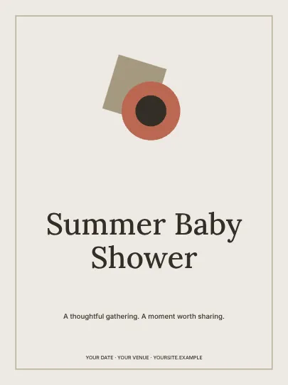 Summer Baby Shower · Frame invitation template