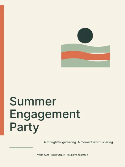 Summer Engagement Party · Signal invitation template