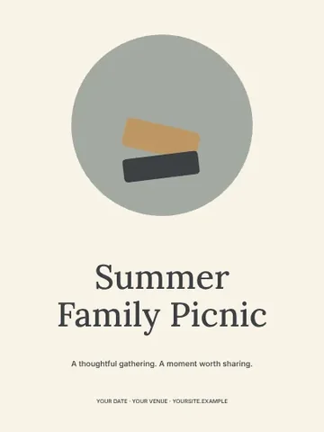 Summer Family Picnic · Medallion invitation template