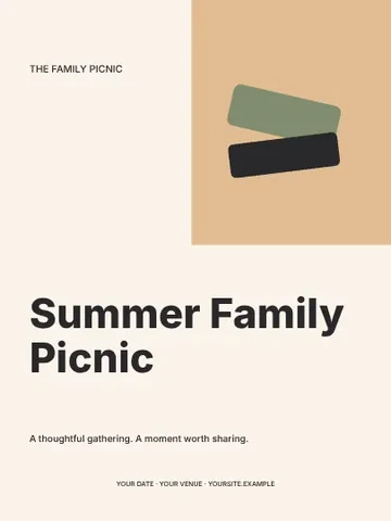 Summer Family Picnic · Modern invitation template