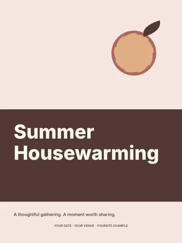 Summer Housewarming · Stencil invitation template