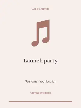 Summer Launch Party · Studio invitation template