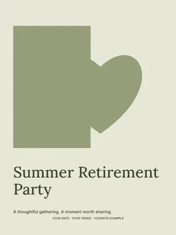 Summer Retirement Party · Studio invitation template