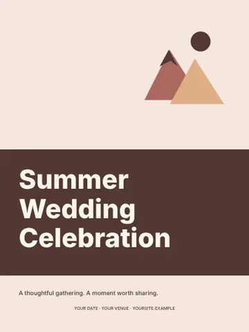 Summer Wedding Celebration · Stencil invitation template