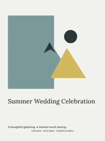 Summer Wedding Celebration · Studio invitation template