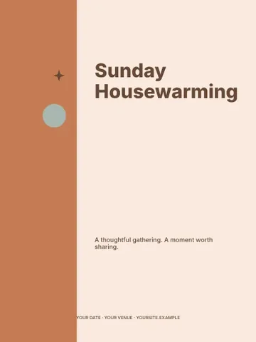 Sunday Housewarming · Column invitation template