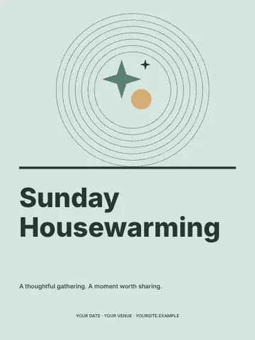 Sunday Housewarming · Contour invitation template