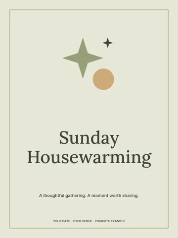Sunday Housewarming · Frame invitation template