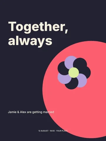 Together, always · Bold invitation template