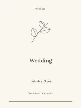 Together, always · Botanical invitation template