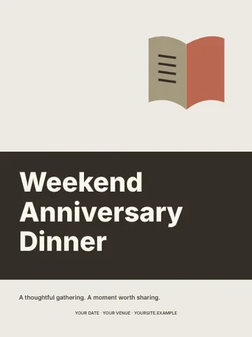 Weekend Anniversary Dinner · Stencil invitation template