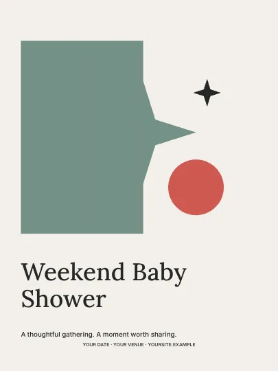 Weekend Baby Shower · Studio invitation template