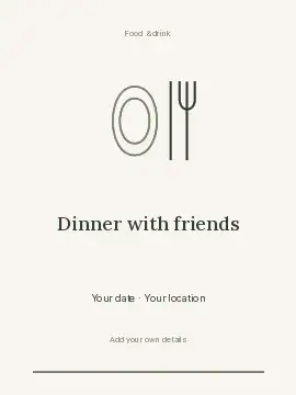 Weekend Dinner with Friends · Frame invitation template