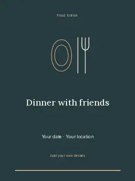 Weekend Dinner with Friends · Spectrum invitation template
