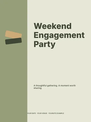 Weekend Engagement Party · Column invitation template