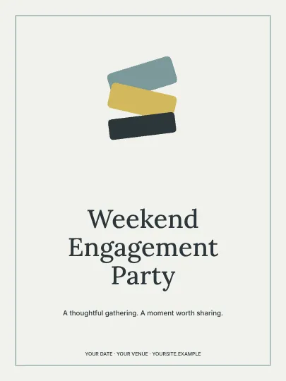 Weekend Engagement Party · Frame invitation template