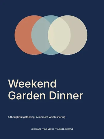 Weekend Garden Dinner · Orbit invitation template