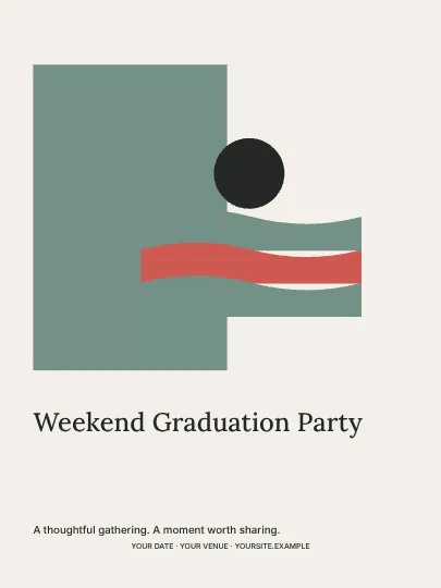 Weekend Graduation Party · Studio invitation template