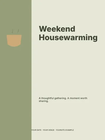 Weekend Housewarming · Column invitation template