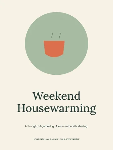 Weekend Housewarming · Medallion invitation template