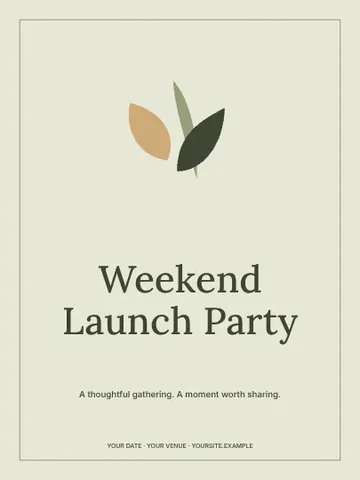 Weekend Launch Party · Frame invitation template