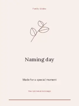 Weekend Naming Day · Stencil invitation template