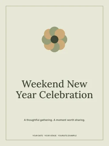 Weekend New Year Celebration · Frame invitation template