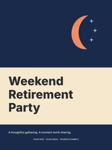 Weekend Retirement Party · Stencil invitation template