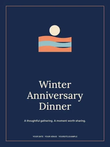 Winter Anniversary Dinner · Frame invitation template
