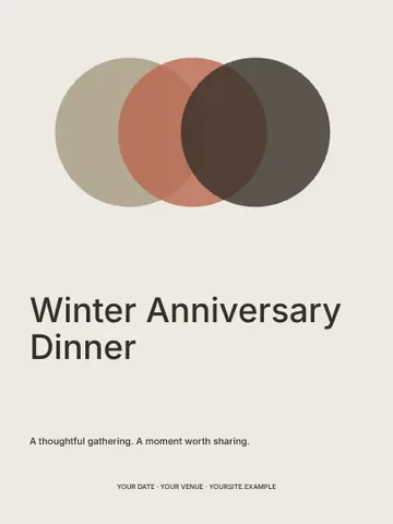 Winter Anniversary Dinner · Orbit invitation template