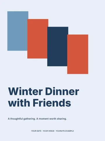 Winter Dinner with Friends · Terrace invitation template