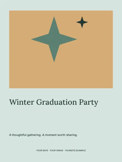 Winter Graduation Party · Gallery invitation template