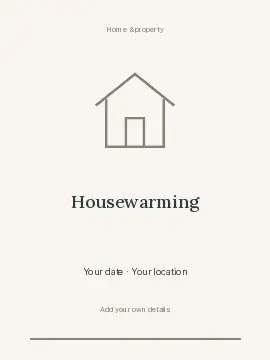 Winter Housewarming · Column invitation template