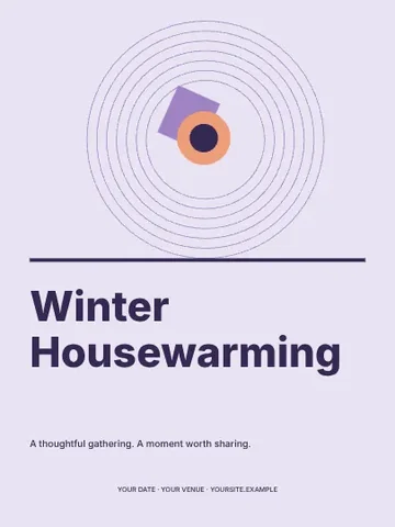 Winter Housewarming · Contour invitation template