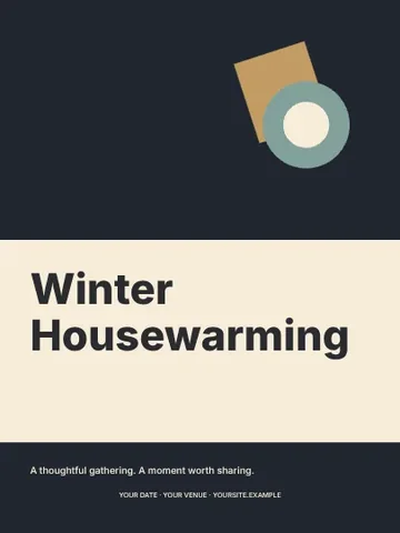 Winter Housewarming · Stencil invitation template