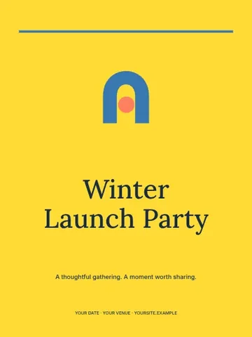 Winter Launch Party · Botanical invitation invitation template
