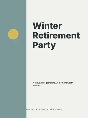 Winter Retirement Party · Column invitation template