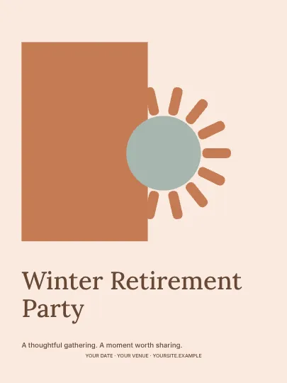 Winter Retirement Party · Studio invitation template