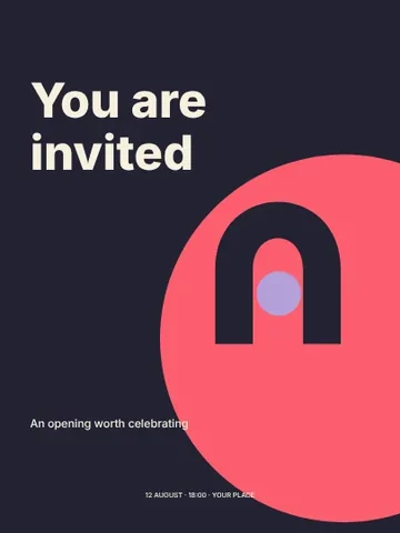 You are invited · Bold invitation template