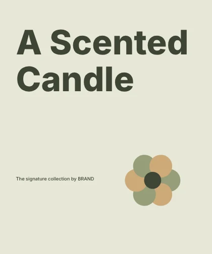 A Scented Candle · Typographic label template