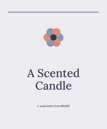 A Scented Candle · Classic label template