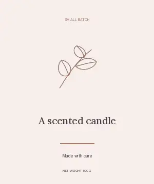 A Scented Candle · Column label template