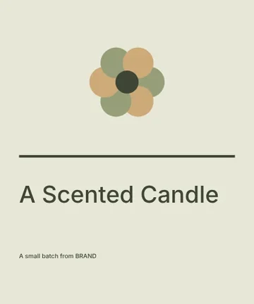 A Scented Candle · Linework label template