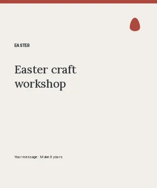 Easter craft workshop · Corner accent label template