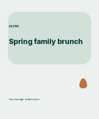 Spring family brunch · Stacked panels label template