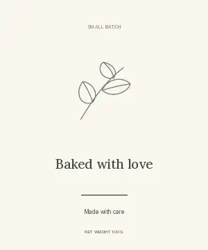 Baked with Love · Contour 2 label template